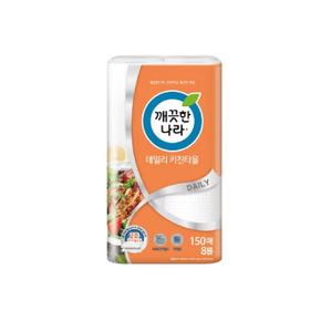 깨끗한나라 데일리 키친타올 150매 8롤 1팩 (S47208749)