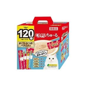 [단독판매] 이나바 CIAO 츄르 참치&가다랑어 버라이어티120P [SC216]
