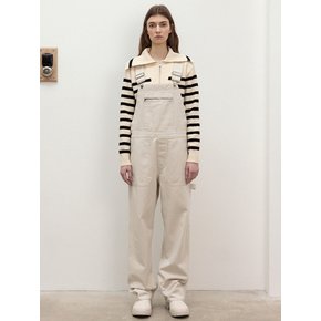 cotton pocket overalls (light beige)