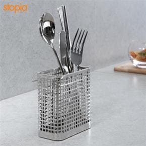 스텐 걸이형 수저통(소) 물빠짐 수저꽂이 식기 건조대 수저통 스테인레스