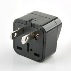 제이큐 전원 AC 변환용 아답터 WD-6 해외 여행용 Black 미국