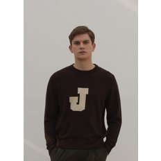 J Initial merino-wool knitwear (Brown)