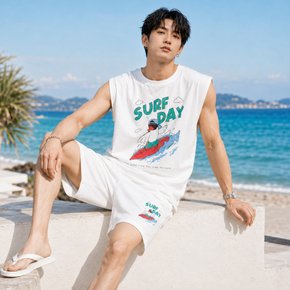 WML 빅사이즈 서프데이 아이스스트레치 나시 하프팬츠
