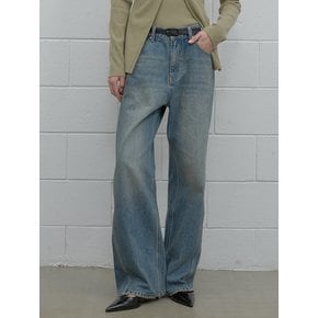 CURVED DENIM PANTS MBL