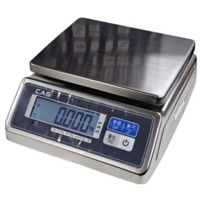 카스 방수 전자저울 SWII-6CWS 6kg (2g) LCD 건전지타입 방수저울 스텐
