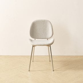 코클랭 양털 부클레 실버 스틸 디자인 체어 카페 인테리어 식탁 의자