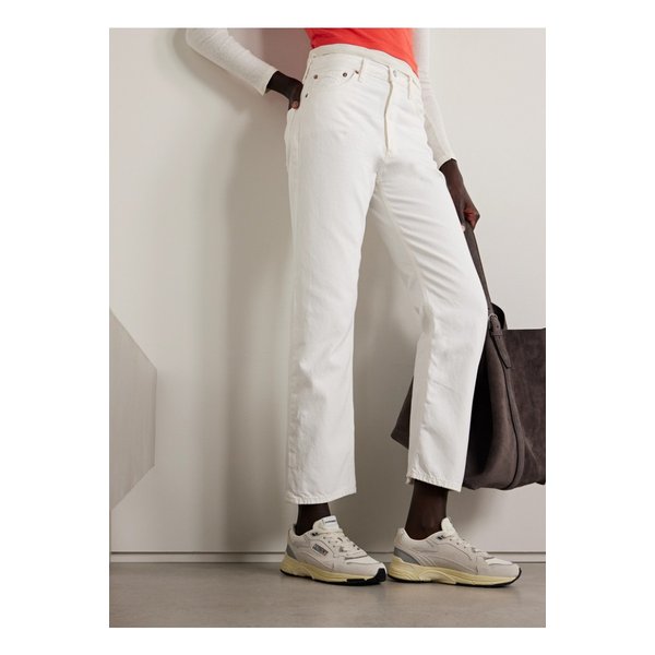 오트리 하이퍼웨이 메시 메탈릭 가죽 트리밍 스웨이드 스니커즈 그레이 46376663162925922