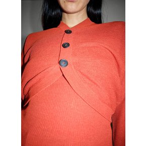 크리스타세아 24SS SILK CARDIGAN IN ORANGE