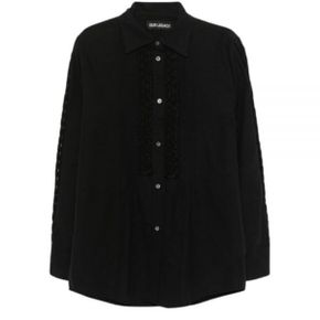 SINCERE SHIRT PLEATED BLACK KITCHEN WEAVE (W4242SBK) (신시어 셔츠) 3503287