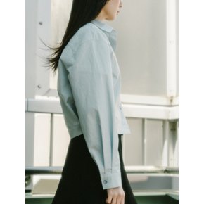 COTTON CROP SHIRT JACKET_LIGHT BLUE