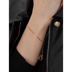 (실버925_14k Gold plated) Ivy 은 팔찌 _ 2Color