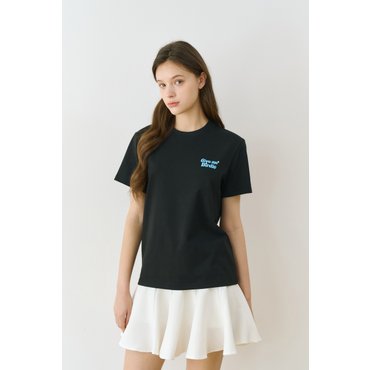고엑스오 기브미버디 스판 라운드 티셔츠 블랙