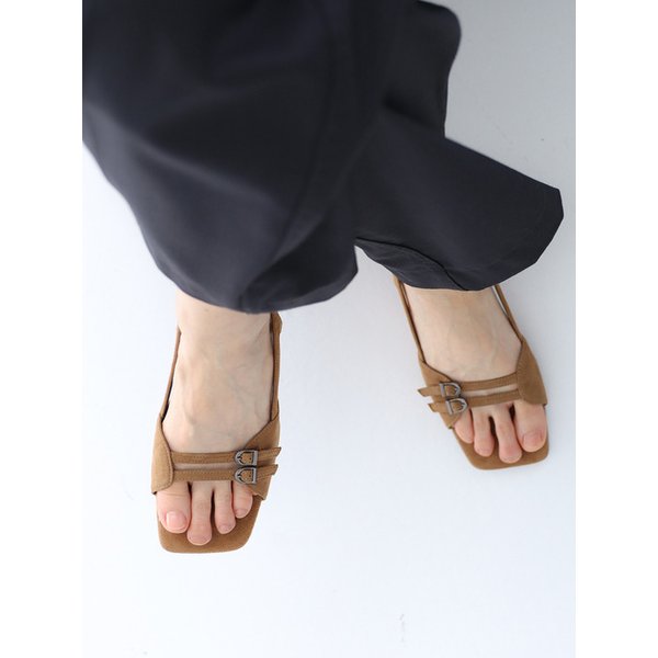 Double Buckle Sandal_26042_camel