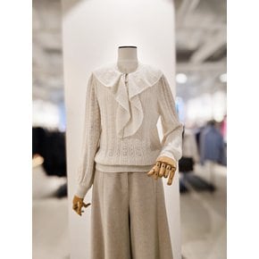 [파주점] [더아이잗컬렉션]펀칭 프릴 메탈 니트 CPBA1PO511