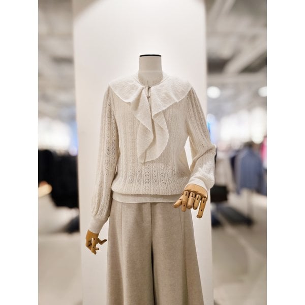 [파주점] [더아이잗컬렉션]펀칭 프릴 메탈 니트 CPBA1PO511