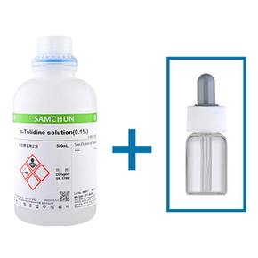 O-툴리딘용액 500ml-수돗물잔류 염소측정 톨리딘시약+10ml 공병 수영장 수족관 어항 염소 측정