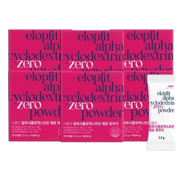 [이롭] 알파CD 알파시클로덱스트린 제로 파우더 14포 X 6박스