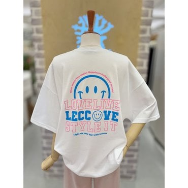 레코브 네온 스마일 프린트 티셔츠(LC41E8ST053X)