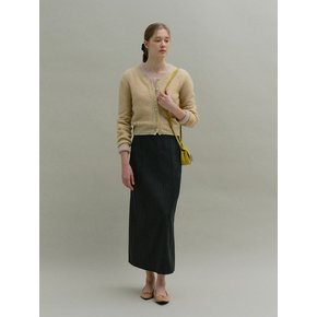 PINTUCK MAXI SKIRT (gray stripe)