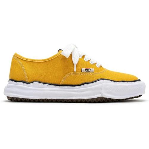 메종 미하라 야스히로 베이커 OG 솔 캔버스 로우 컷 A02FW704YELLOW DOM