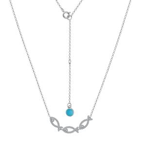 Lucky fish triple necklace