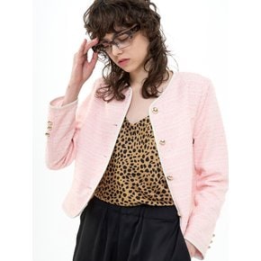 CROPPED TWEED JACKET_PINK