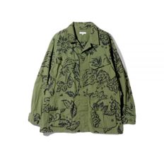 엔지니어드 가먼츠 Jungle Fatigue Jacket Olive Floral Print Ripstop (MP