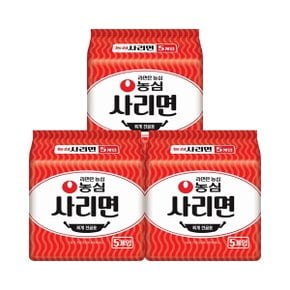 농심 사리면 (5봉지) x 3팩 / 찌개 전골 사리[무료배송]