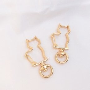 카라비너 고양이 고리 원터치 오픈 키링 고리 O링 부자재 악세사리 만들기 열쇠고리