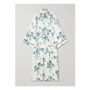올리비아 본 할 사빈 프린트 실크 가운 블루 1647597360165963