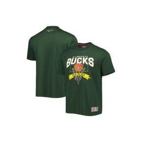 3978838 TOMMY JEANS Mens Tommy Jeans Hunter Green Milwaukee Bucks Tim Backboard T-Shirt