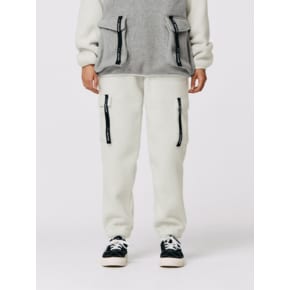 LOGO TAPE FLEECE CARGO JOGGER-MELANGE GREY