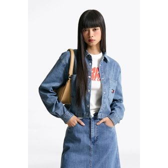 타미진스 여성 크롭 데님 셔켓 T32F0WSH01TWL1 TOMMY JEANS