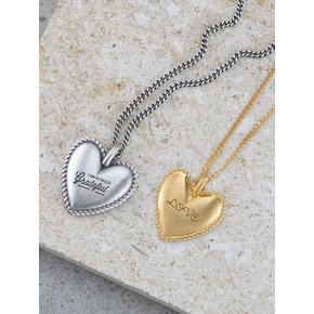 [925 Silver] Tess Heart Necklace_2 Colors