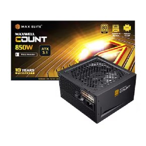 맥스엘리트 MAXWELL COUNT 850W 80PLUS GOLD 풀모듈러 ATX 3.1 파워 (PCIE5)