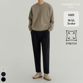 남성 핀턱 스판 밴딩 테이퍼드 팬츠 (MP2608)
