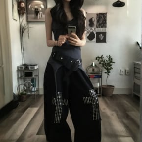 어반 홀터 스트랩 레이어드 롱나시4color