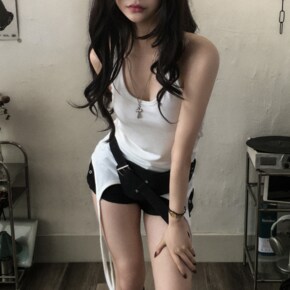 어반 홀터 스트랩 레이어드 롱나시4color