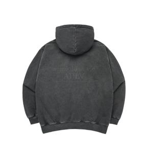 STAR AE LOGO PIGMENT WASHING HOODIE CHARCOAL 스타AE로고 후드 차콜 HDLAEG-CHA