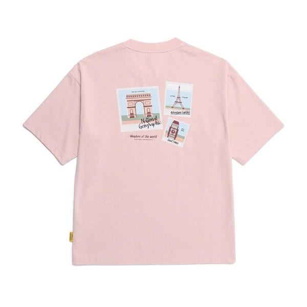 [부산점] N252UTS110 025 내셔널지오그래픽 오비스 유니 유럽 랜드마크 그래픽 세미오버핏 반팔 티셔츠