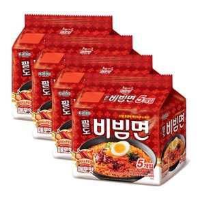 비락식혜 1.5L 4개팔도 비빔면 매운맛 5입 x 4팩 (총 20봉)