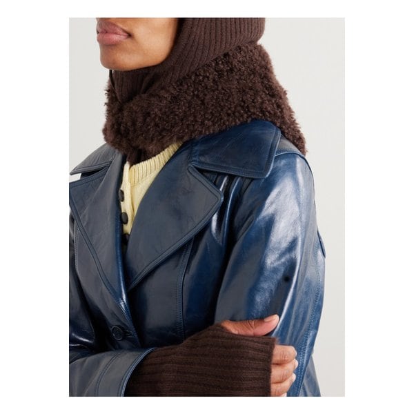 이브살로몬 시어링 울 스카프 브라운 46376663162873901