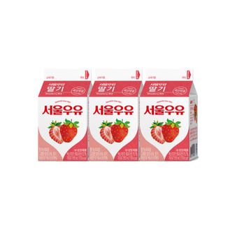 서울우유 딸기우유 200ml*3입