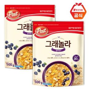 포스트 그래놀라 블루베리 500g+500g 시리얼[34066134]