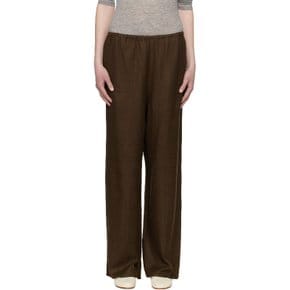 브라운 모노그램 플란넬 팬츠 241-WRB1101-FB0080-034 DARK BROWN