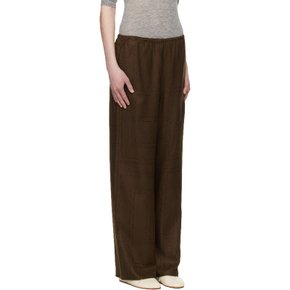 브라운 모노그램 플란넬 팬츠 241-WRB1101-FB0080-034 DARK BROWN