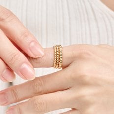 14K 할로우 볼볼 반지_3mm