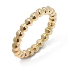 14K 할로우 볼볼 반지_3mm