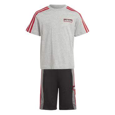 아디다스키즈 3-STRIPES SHORT TEE SET 토들러 상하복 반팔티세트 키즈트레이닝세트(IN2110)