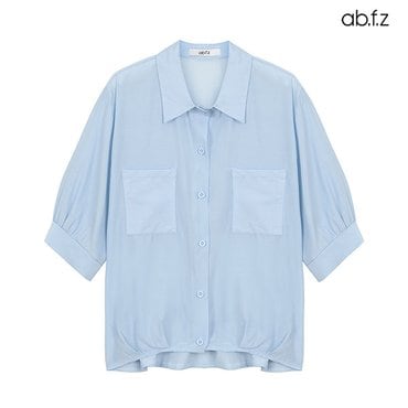 ab.f.z [ab.f.z/신상] 언발 포켓 카라넥 블라우스 (AFZ2MB42A)